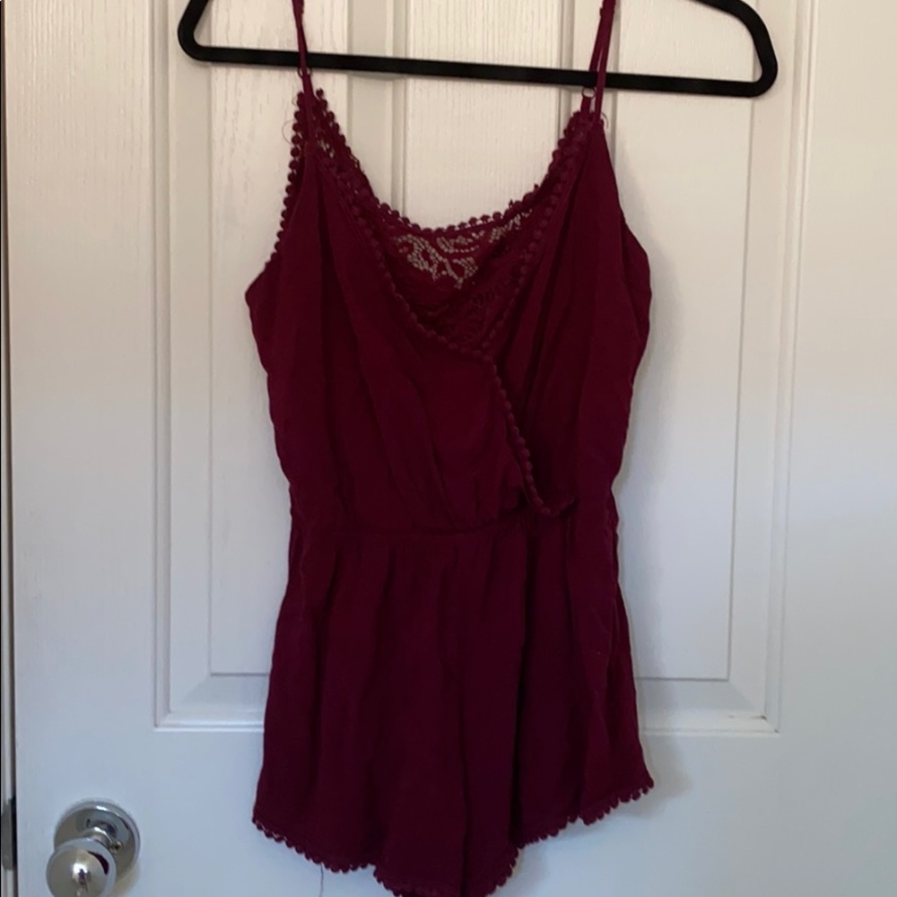 Ambiance Maroon Romper